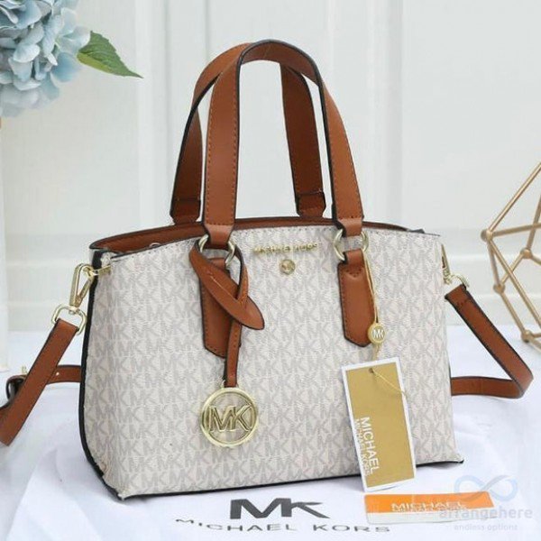 1000138482.jpg Michael Kors Emma Medium Satchel BAG With Box & Dust Bag & Sling Belt - Image 1