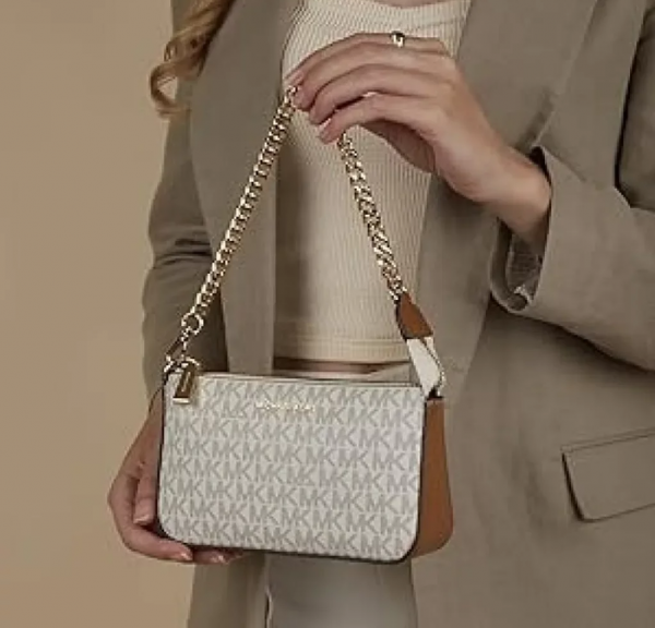 1000138542.png Michael Kors Jet Set Small Pochette Bag With Dust Bag - Image 1