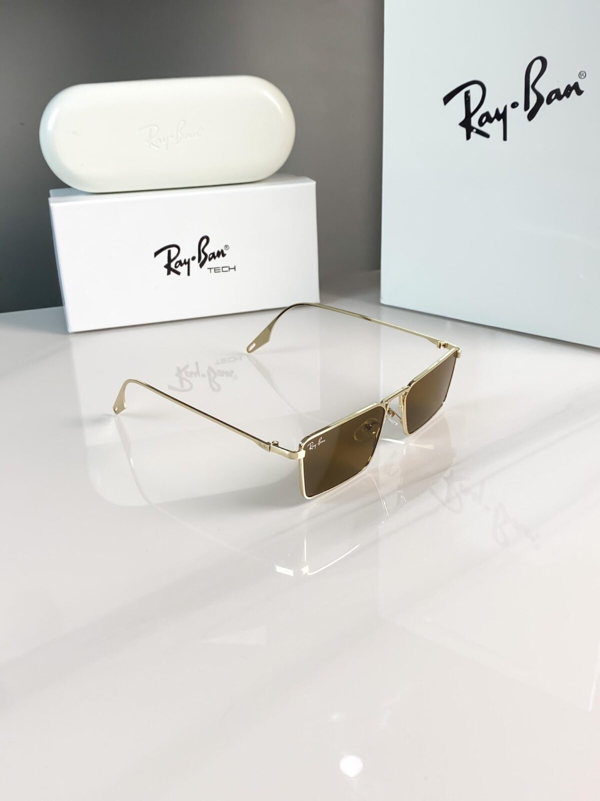 RAYBAN GOLD BROWN 1010 😍🔥 - Image 2