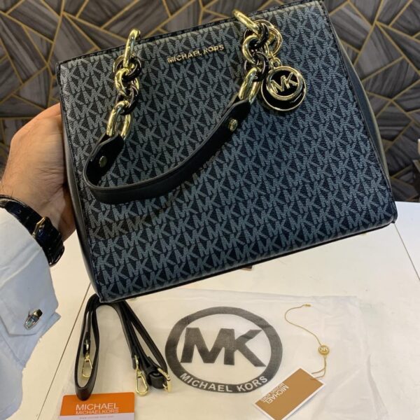 Michael-Kors-Jet Set monogram-print shoulder bag