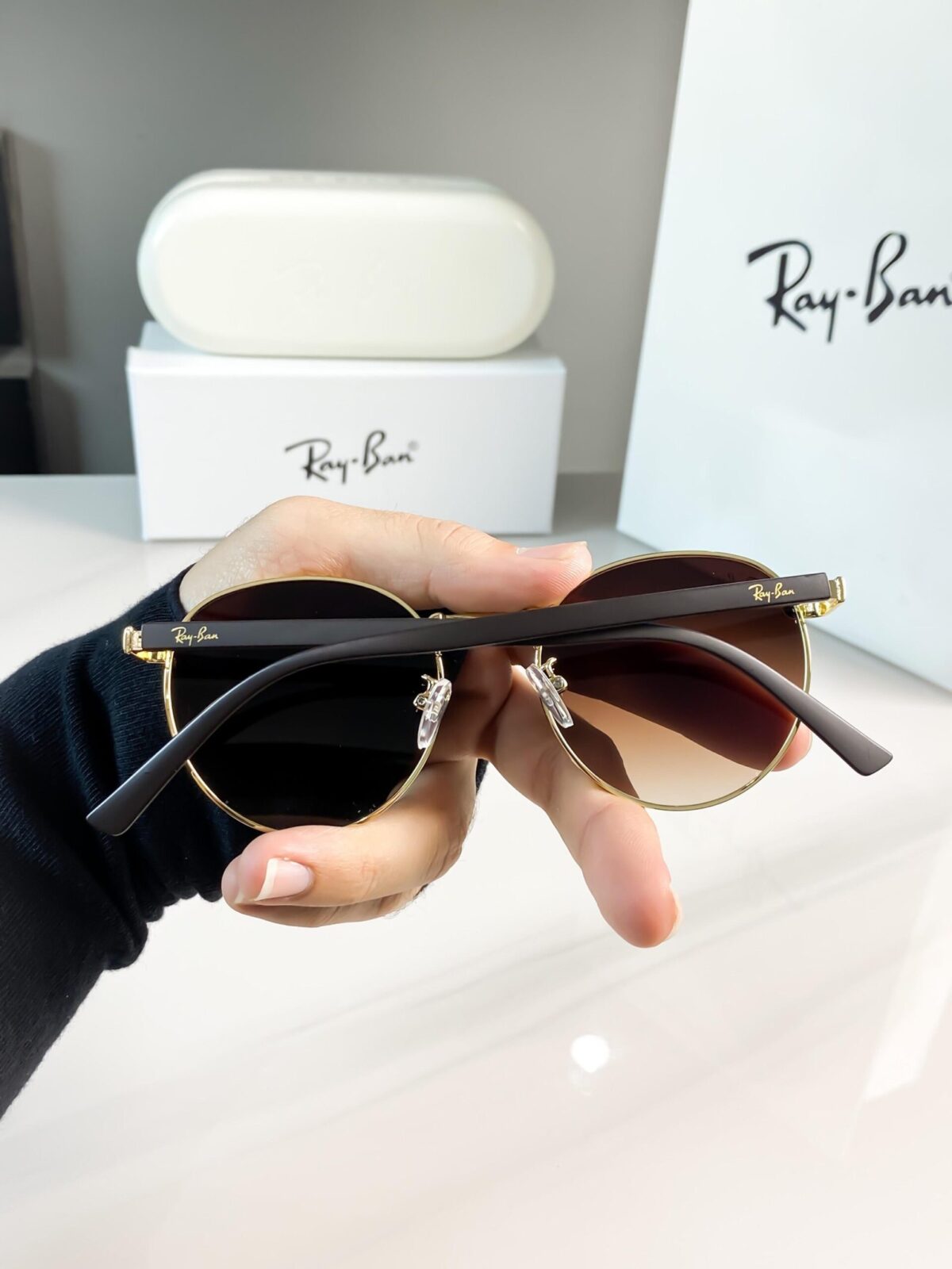 RAYBAN GOLD BROWN REVERSE 5405 😍🔥 - Image 5