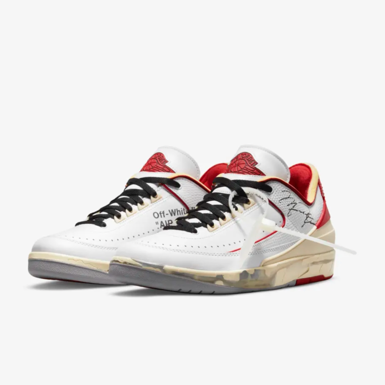 818f22e3-a97c-4570-8774-7a1bd512b12e.png Jordan 2 Low Off White X Chicago White Red - Image 1