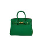 Hermes Malachite Green Togo Leather Rose Gold Hardware Birkin Bag With Dust Bag & OG Box (BK25 Malachite Green)💚 💯 - Image 2