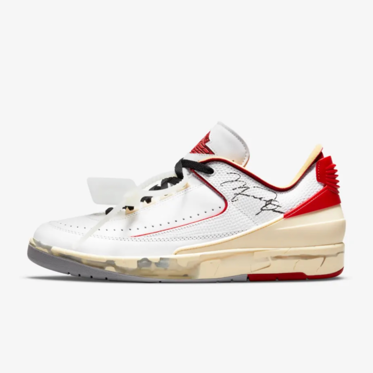 Jordan 2 Low Off White X Chicago White Red - Image 2