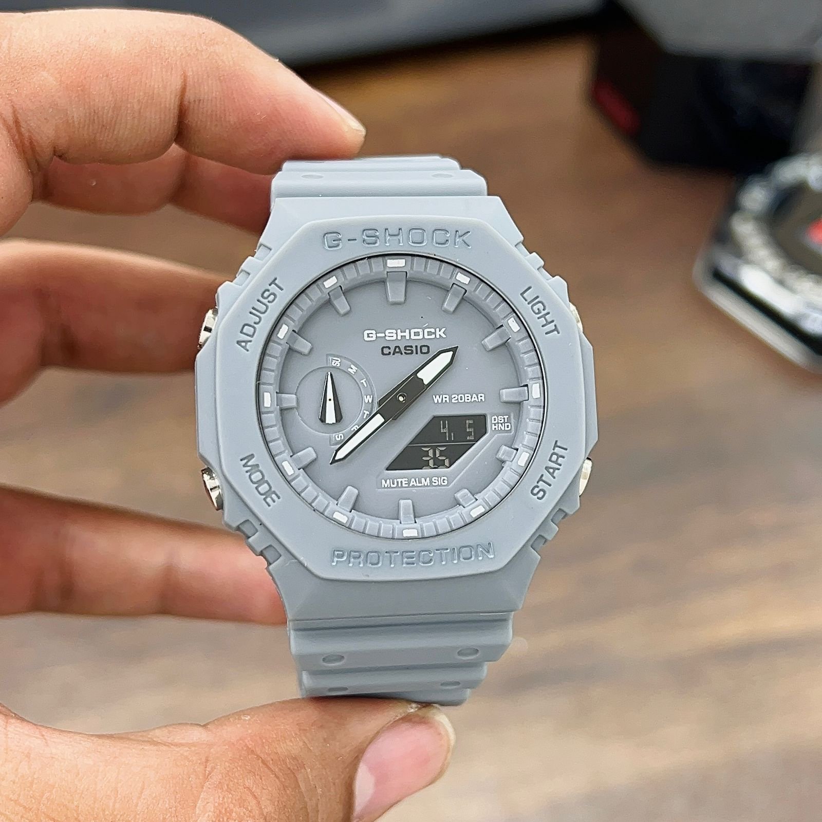 b1d5af0f-0159-445d-b938-4f697b6e54eb.jpeg G Shock Ga 2100 Grey - Image 1