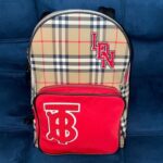 Burberry Nylon Check TB Logo Rucksack Unisex Backpack Rare Plaid With Dust Bag B8890 Black*🍒💯 - Image 2