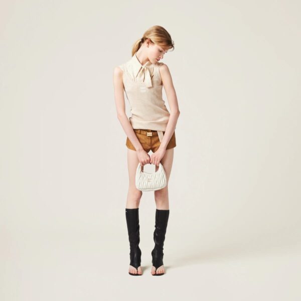 Miu Miu Wander Matelass Nappa Leather Hobo Bag With OG Box Dust Bag (2178 Beige)*🤍💯