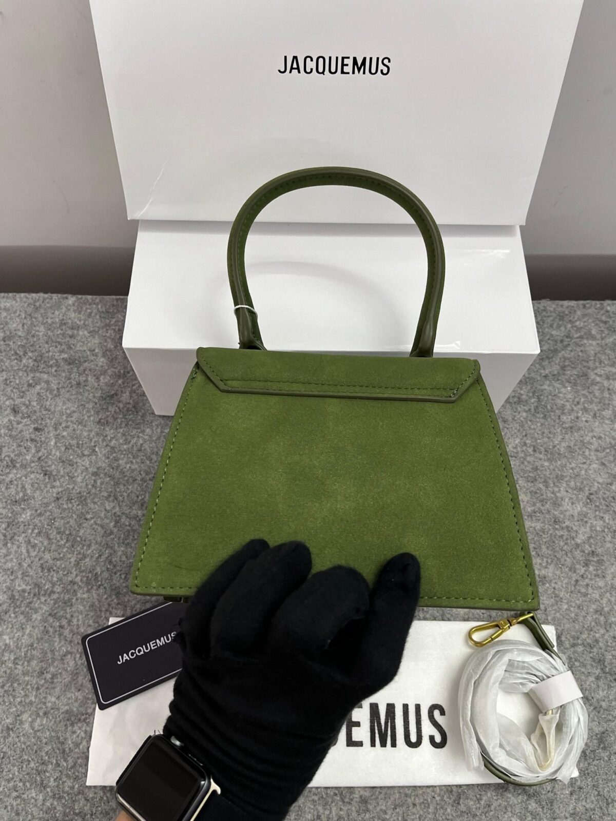 Jacquemus Chiquito Pink Suede With Sling Strap - Image 3