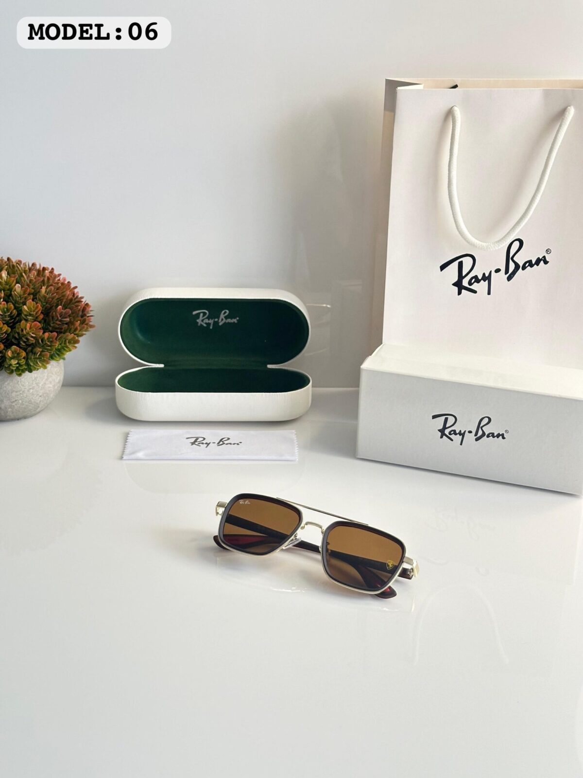 Rayban Gold Brown - Image 3