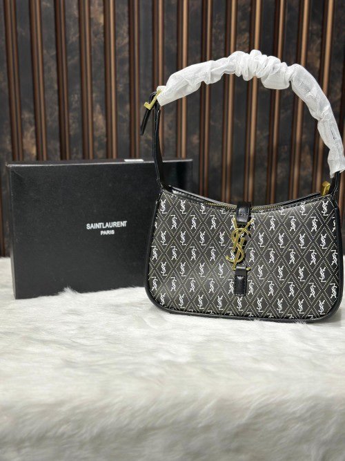 img_0656.jpeg Saint Laurent YSL Monogram Hobo Bag Black With Og Box - Image 1