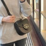 Coach Morgan Saddle Bag In Colorblock Signature Canvas With Og Box Black Brown - Image 4