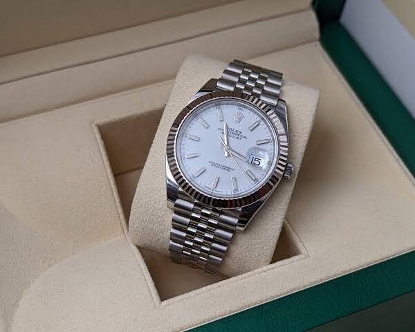 Rolex Datejust Silver White Dial Metal Watch