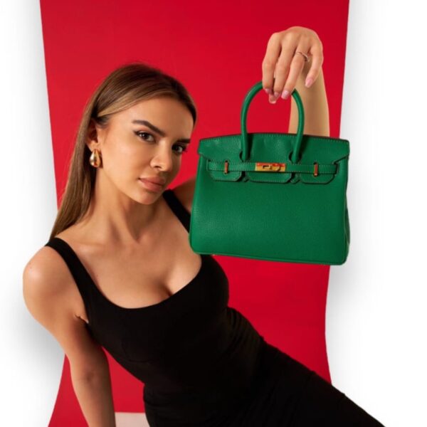 Hermes Malachite Green Togo Leather Rose Gold Hardware Birkin Bag With Dust Bag & OG Box (BK25 Malachite Green)💚 💯