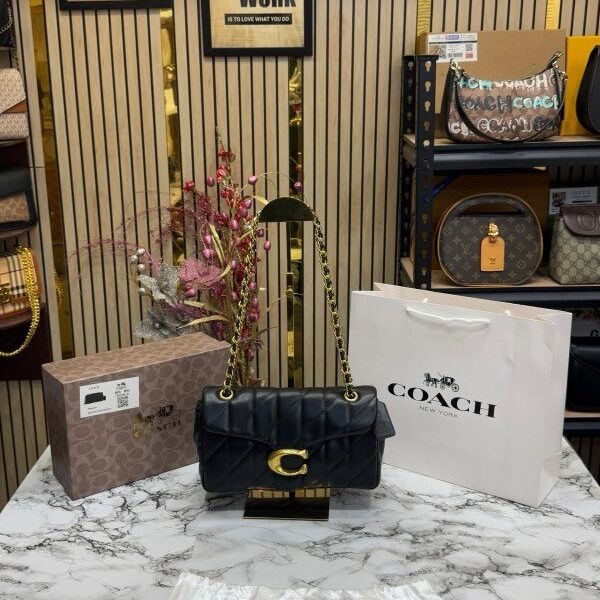 Coach Tabby Quilted Craftsmanship With Box And Dust Bag Including CarryBag(Black)